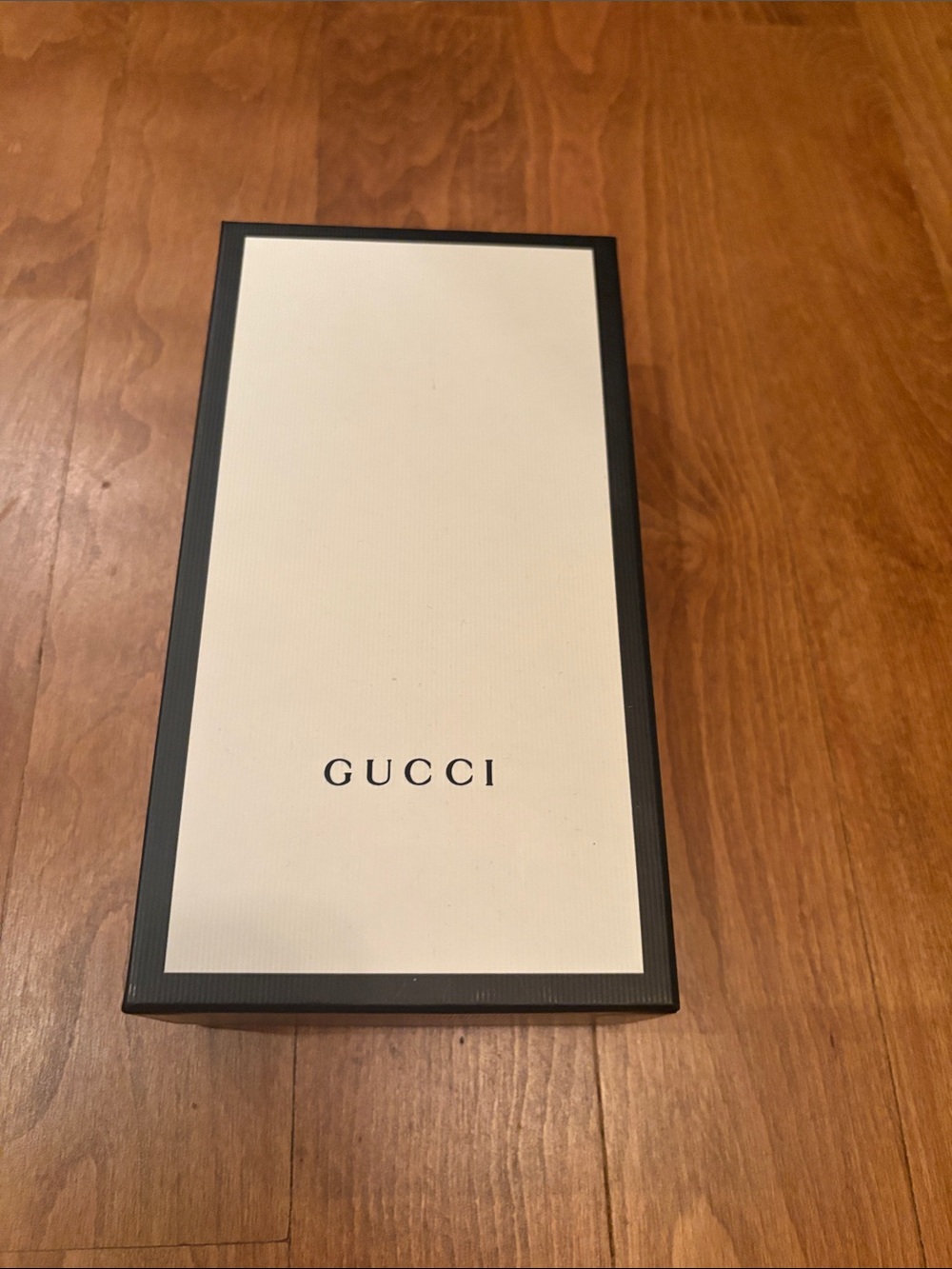 Gucci Gift Box Cute Black Trim White Logo Gucci Gift Box